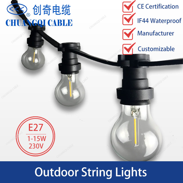 Outdoor Waterproof E27 String Lights CE Certification