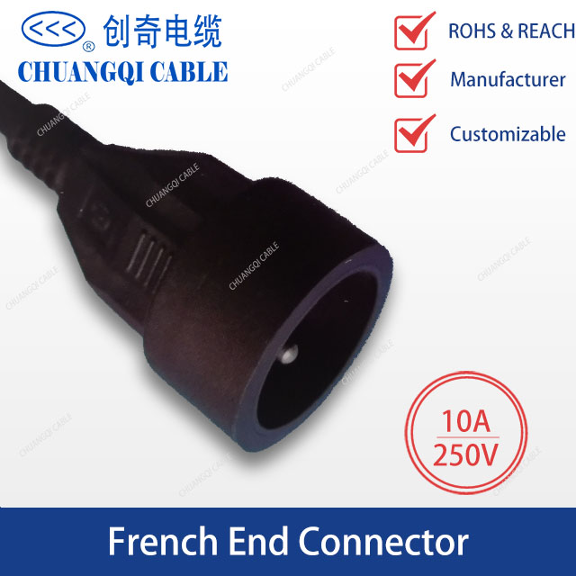 French End Connector with Cable VDE Certification Approved